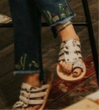 Brandy Cowhide Flats