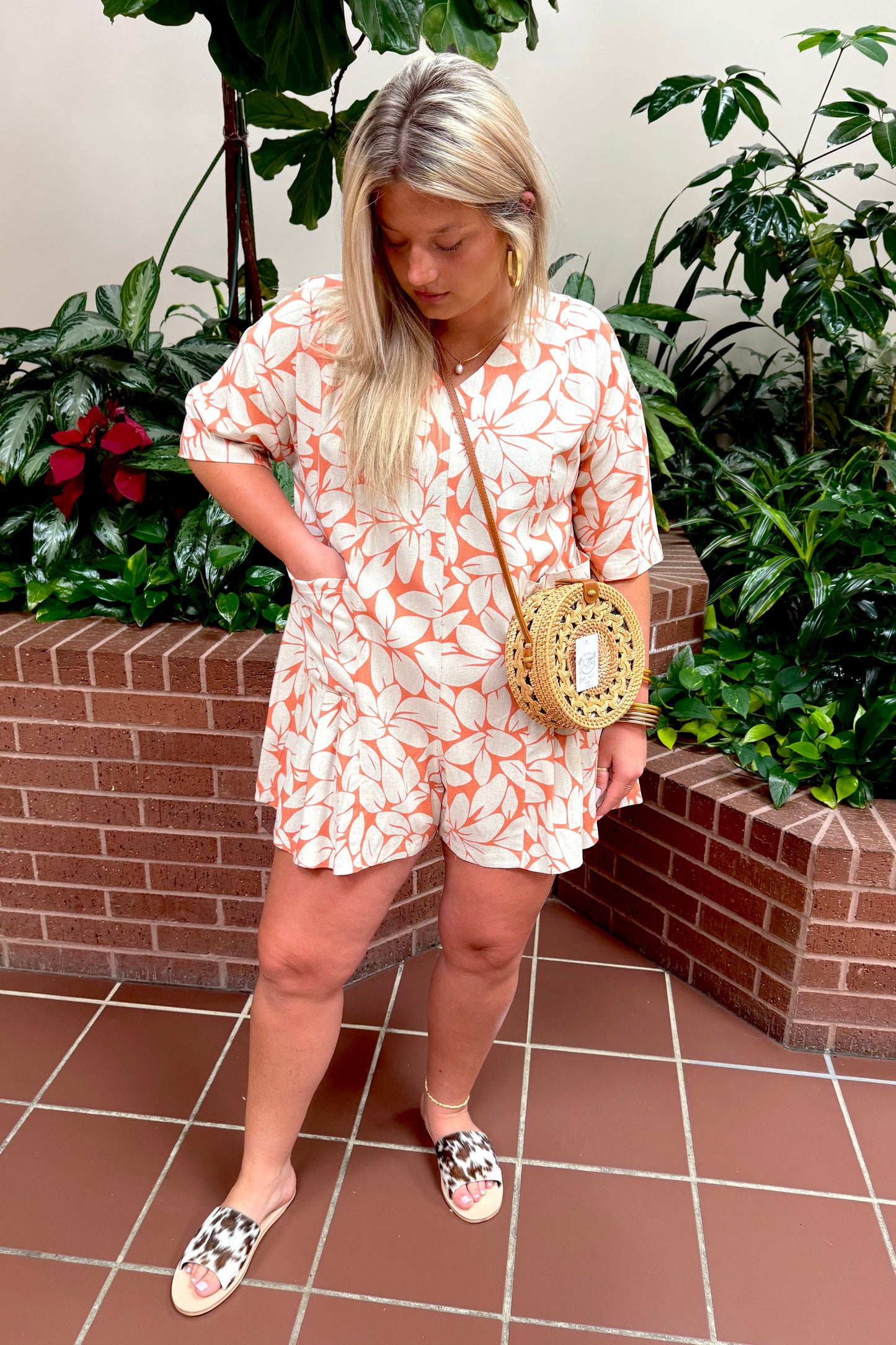 Pleated Hem Romper