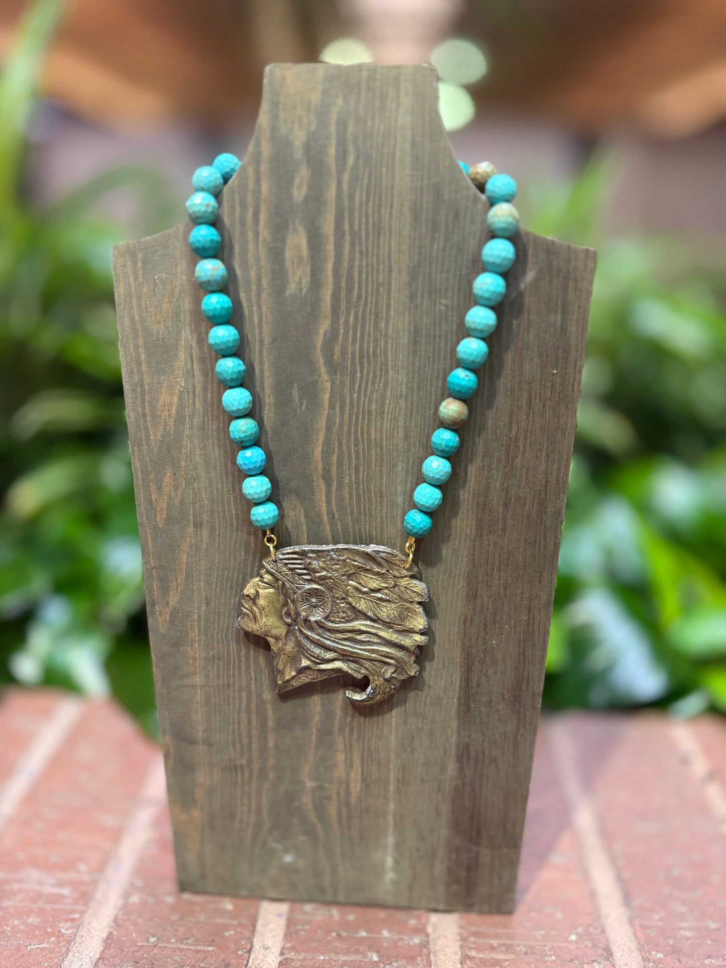 Made in the Deep South Turquoise Indian Head Dress