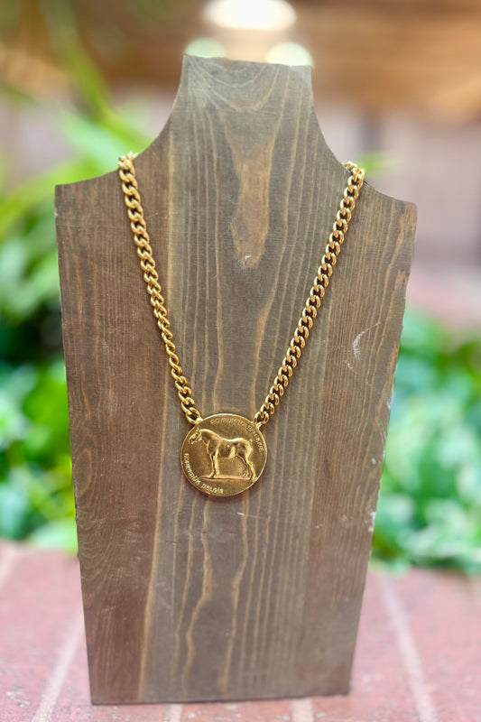 Equestrian Horse Chain Necklace