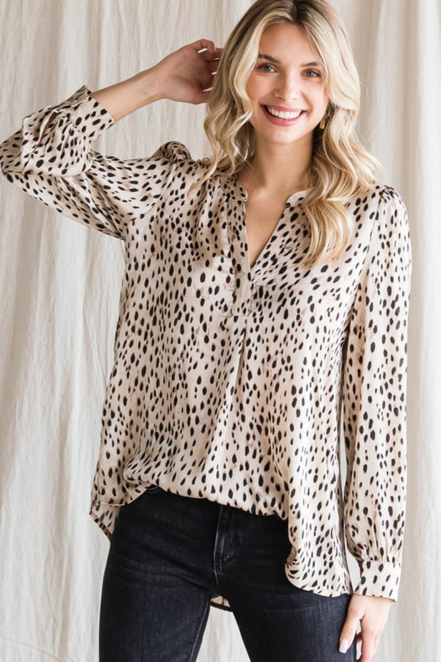 Dot Print Blouse