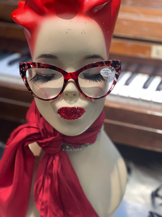 Red Tortoise Cat Eye Readers ~ RS Eyeshop
