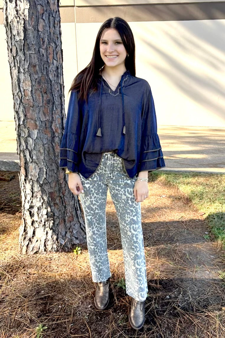 Peasant Top Front Tie by John Mark