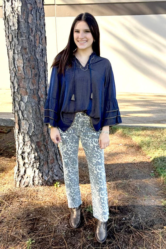 Peasant Top Front Tie by John Mark