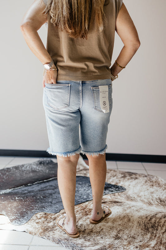 Risen Denim Bermuda Shorts