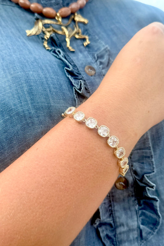 Gold Multi Stone Bracelet