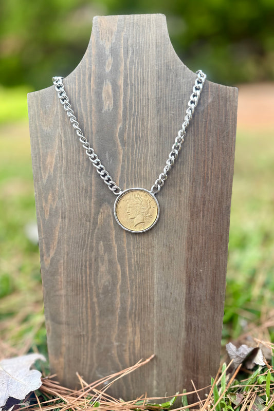 Liberty Coin Necklace by Yochi