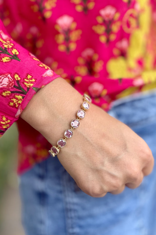 Gold Multi Stone Bracelet