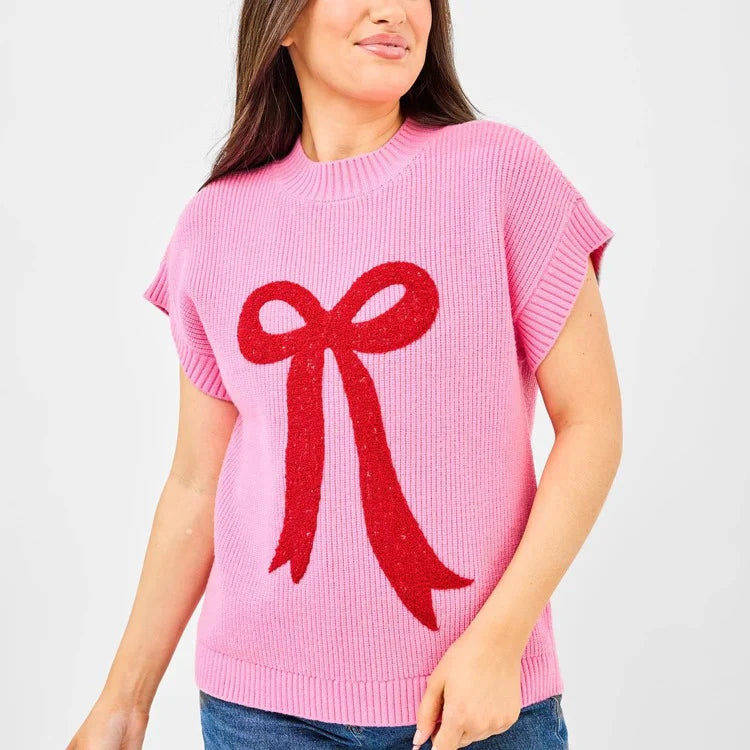 Josie Boucle Bow Sweater