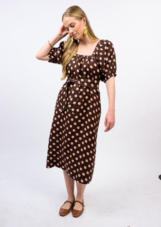 Dot Linen Dress by Uncle Frank