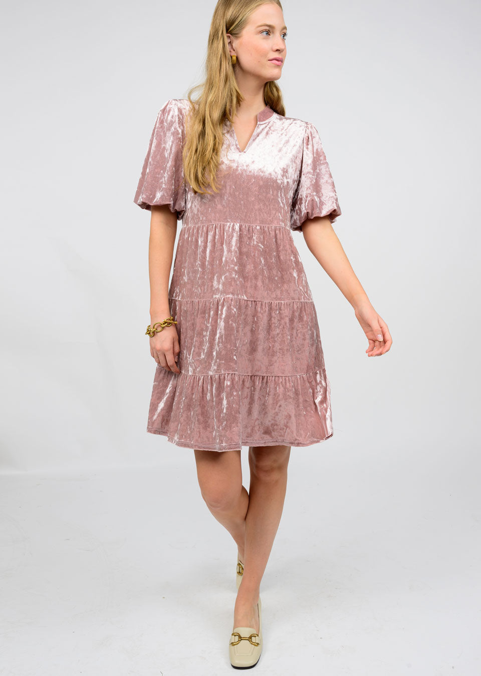 Velvet Tiered Dress