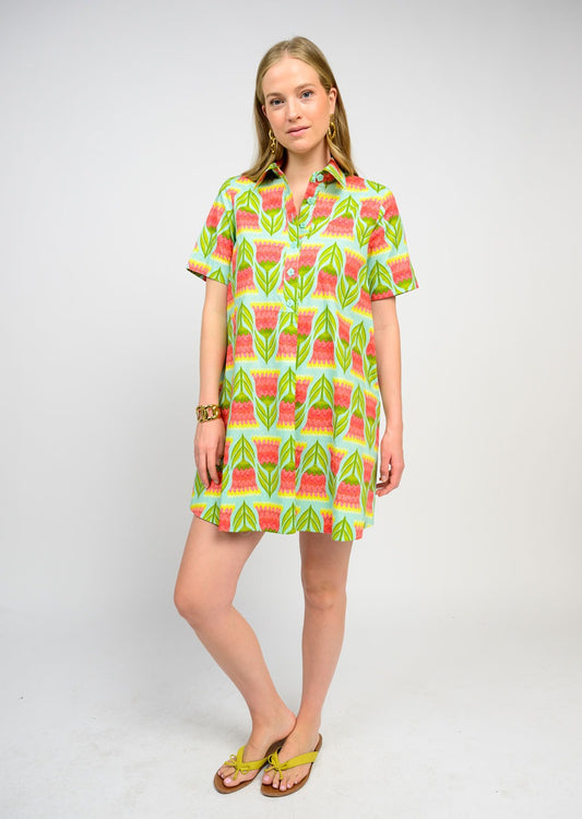 Swing Floral Shirt Dress