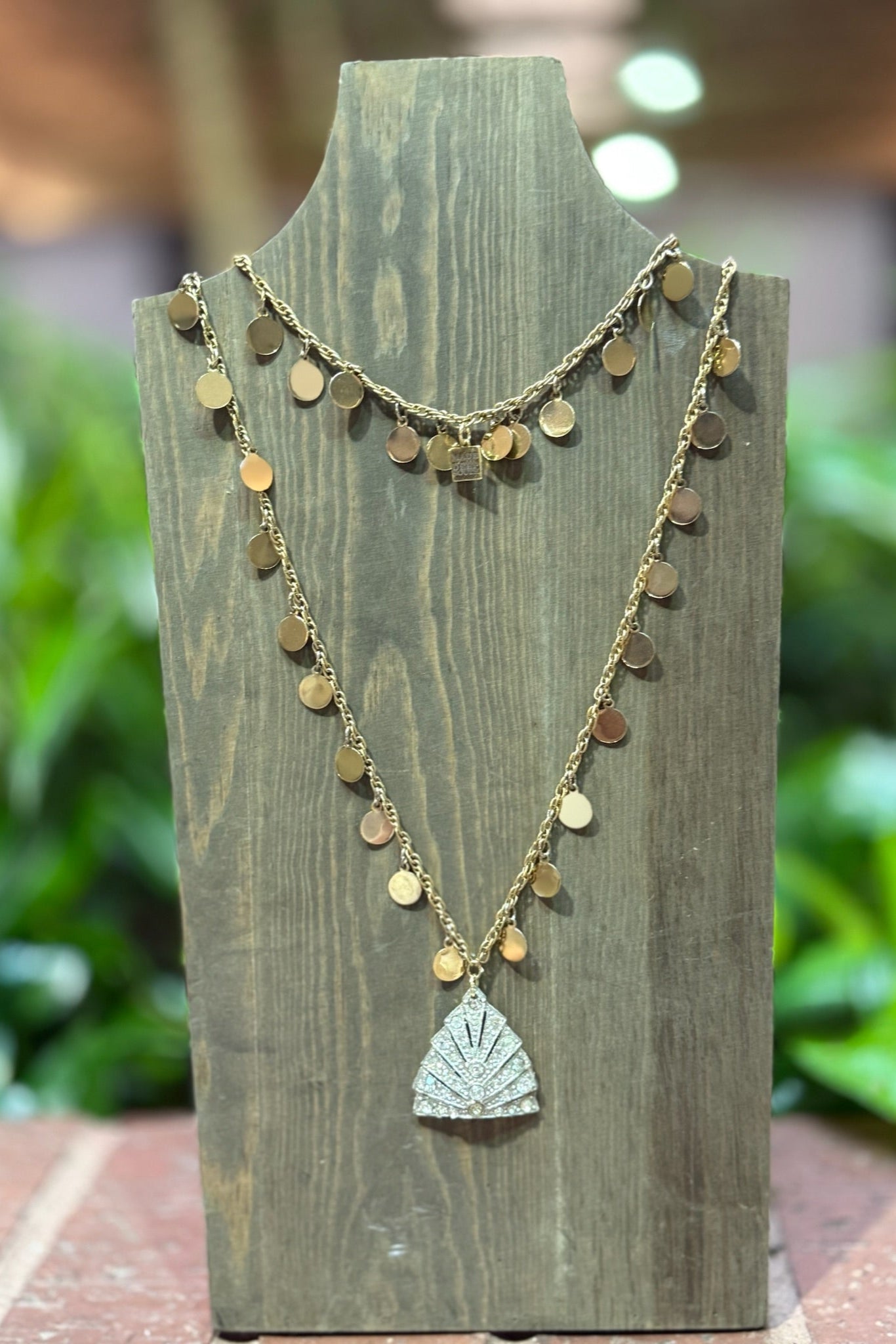 Made in the Deep South Flutter Necklace with Rhinestone Dress Clip