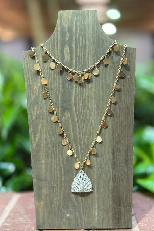 Made in the Deep South Flutter Necklace with Rhinestone Dress Clip