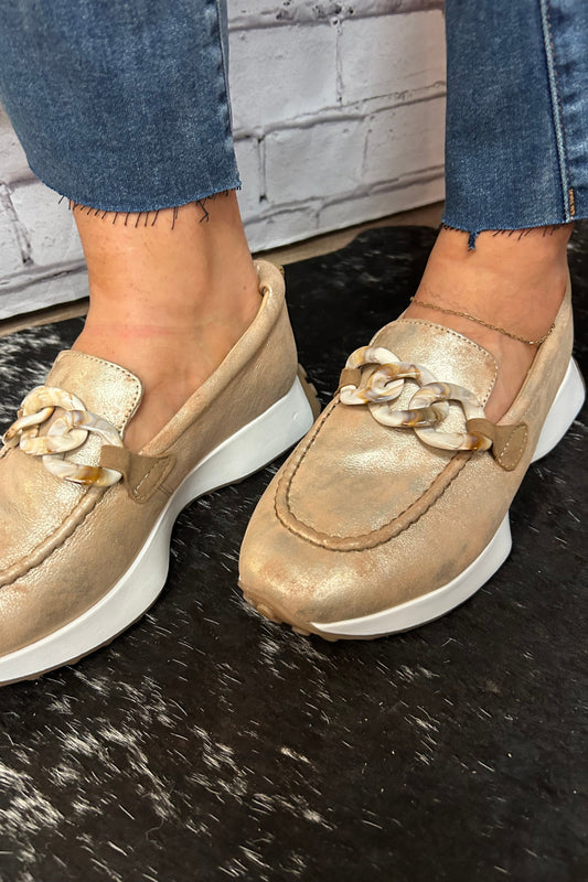 Kind Words Gold Shoes