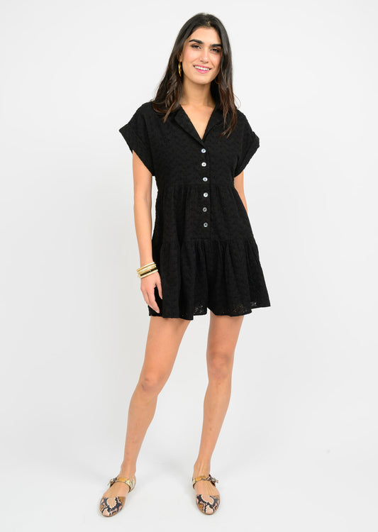 Black Eyelet Romper