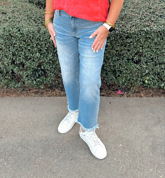 Kennedy ~ Crop Straight Jeans