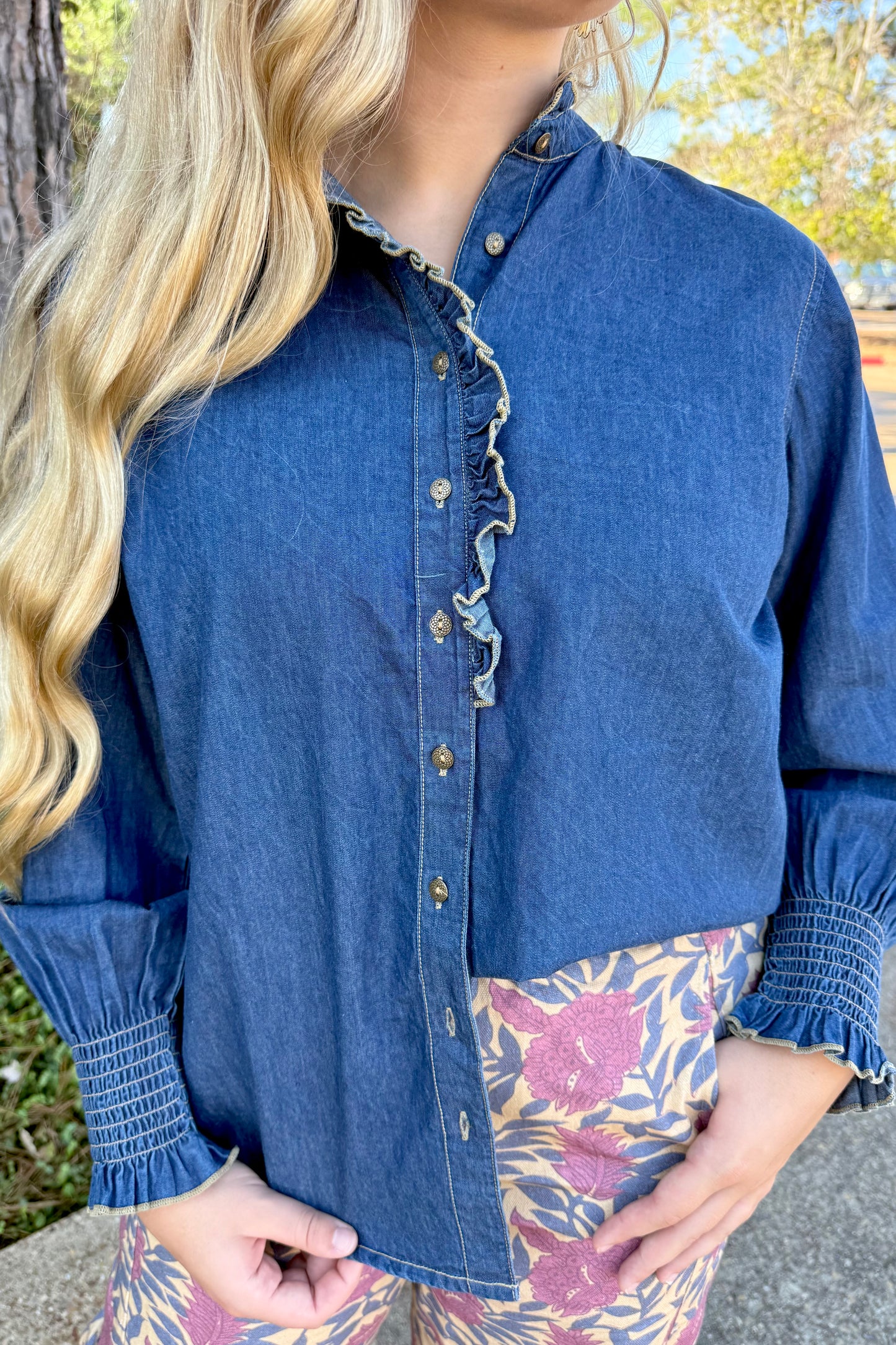 Denim Tiffany Top by Layerz
