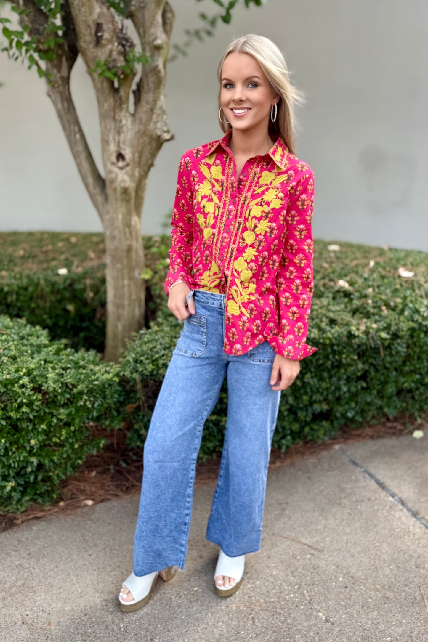 Meg High Rise Wide Leg Patch Pocket by Kut