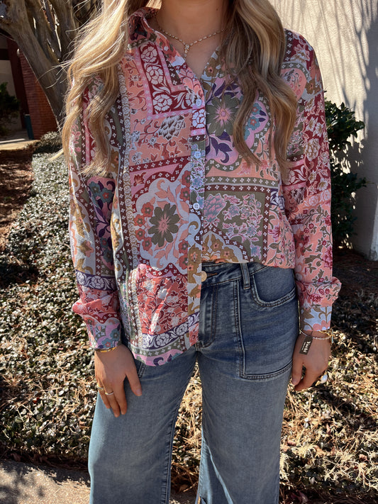 Pretty Patch Floral Blouse