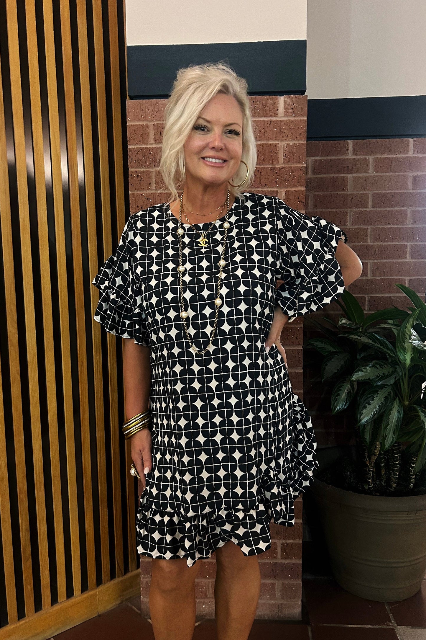 Abstract Power Dress