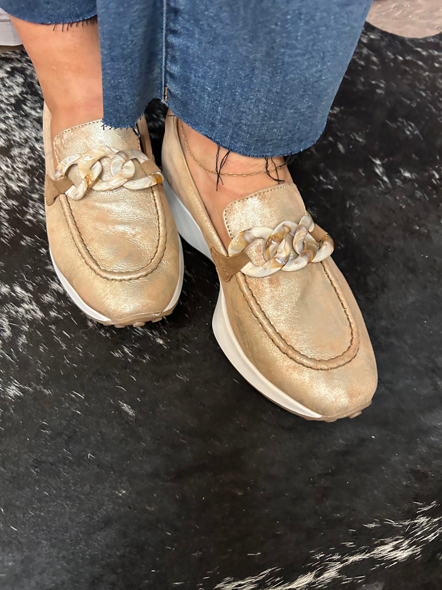 Kind Words Gold Shoes