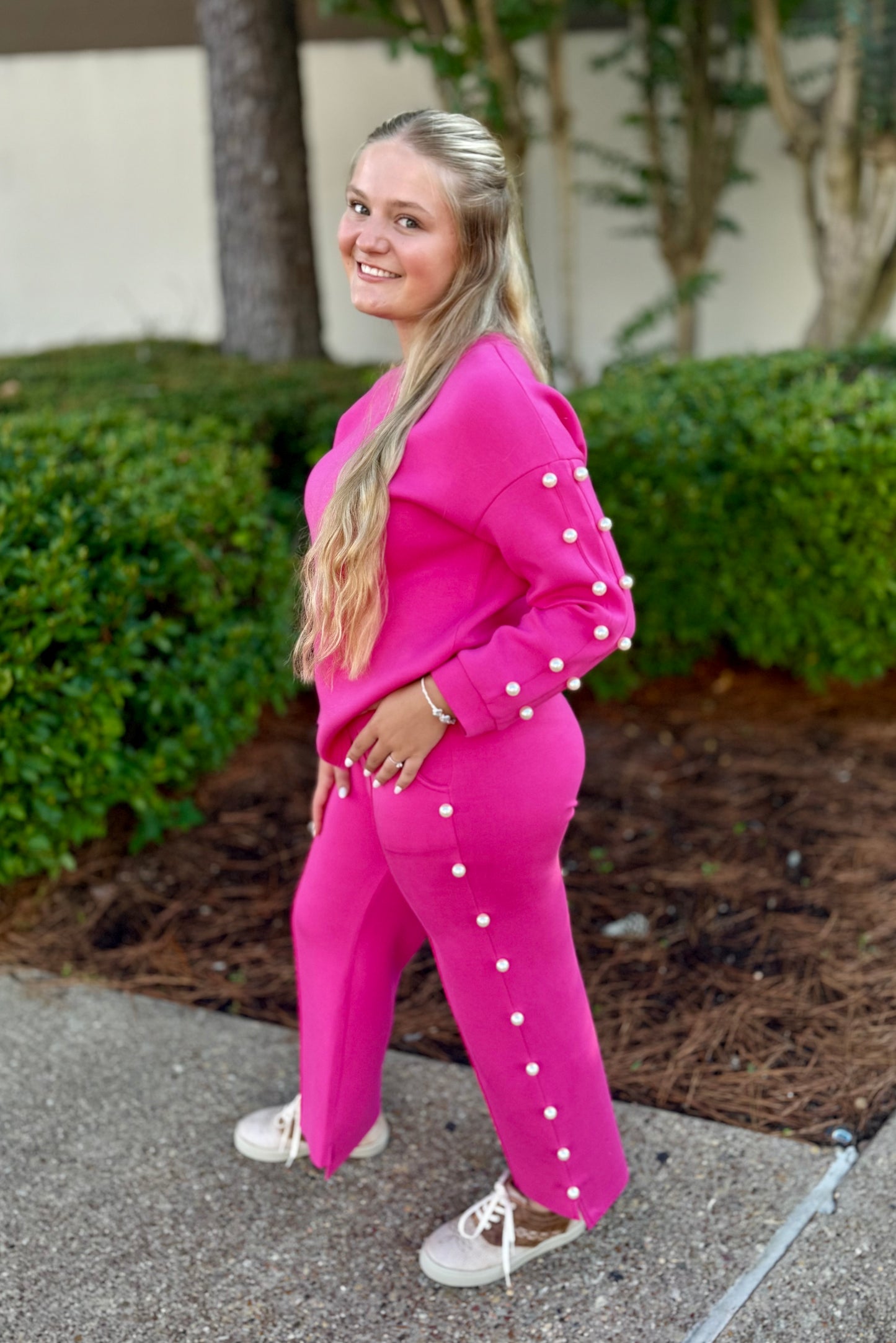 Fuschia Pink Pearl Set