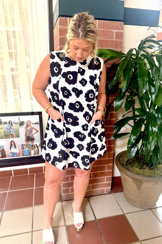 Pop Flowers Swing Sundress- uncle frank