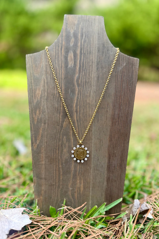 Elizabeth II Small Coin Necklace by Yochi