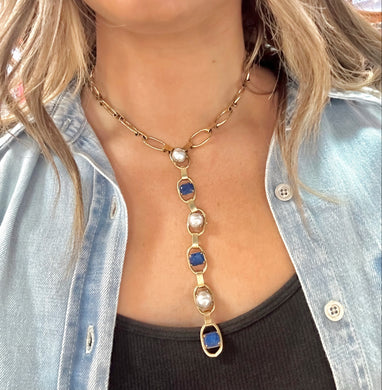 Pearl and Blues - Necklace