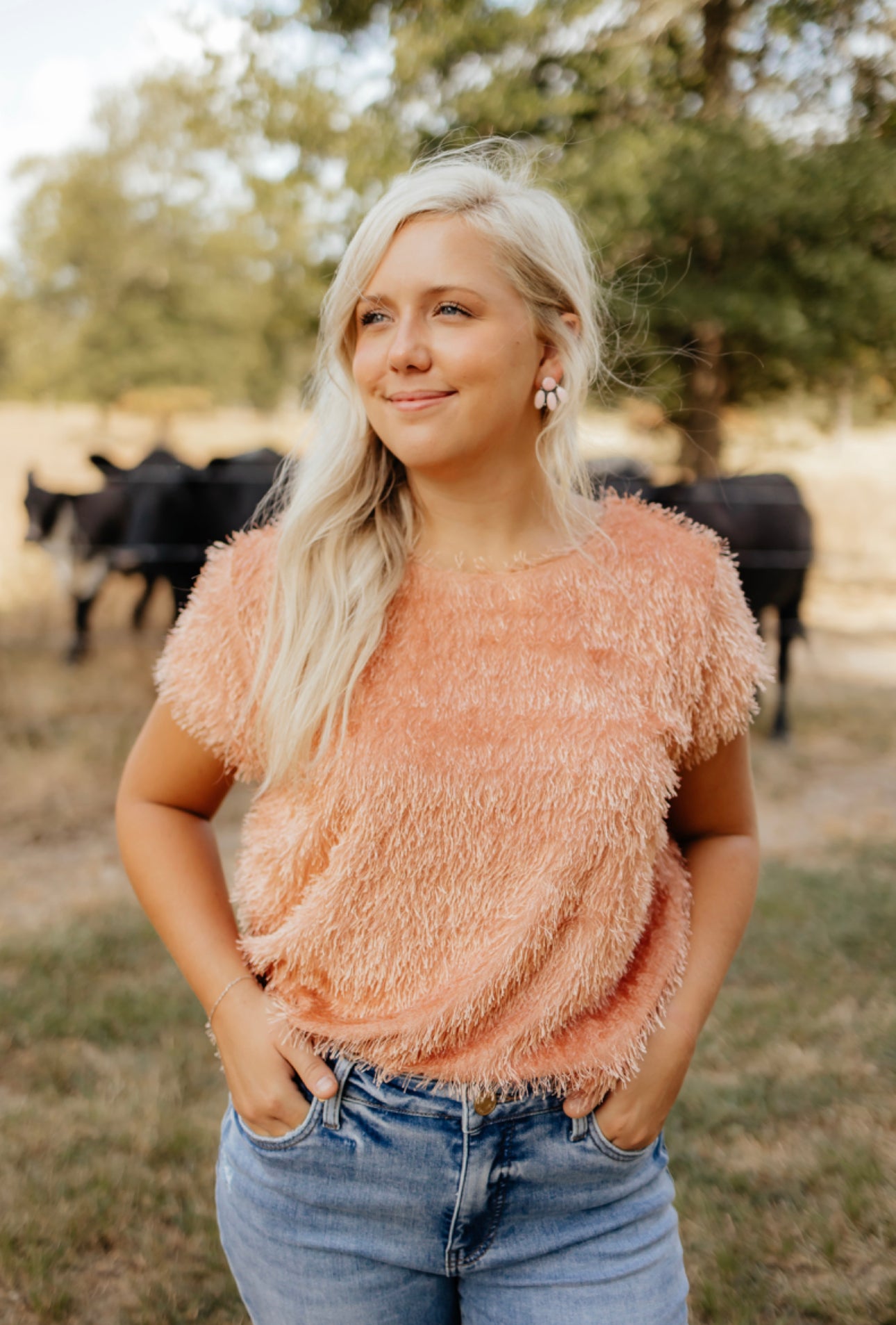 Shaggy Metallic Top - ONE XL LEFT