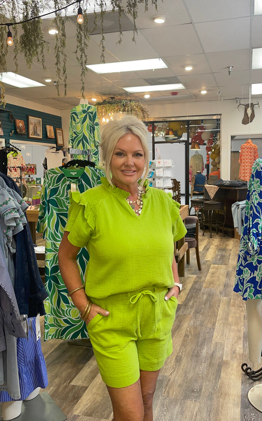 Ivy Jane Shorts Set - Lime!