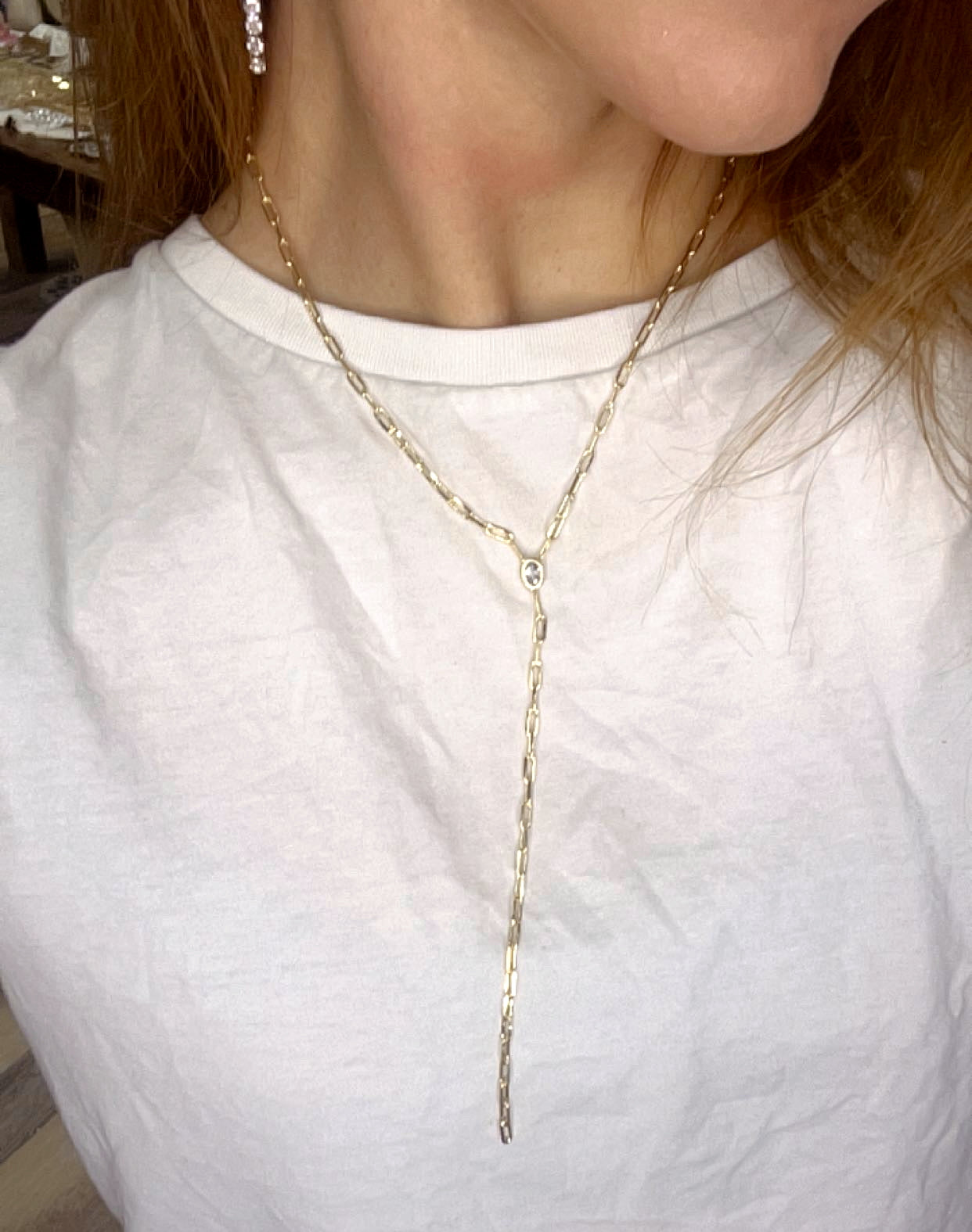 Crystal Lariat Necklace