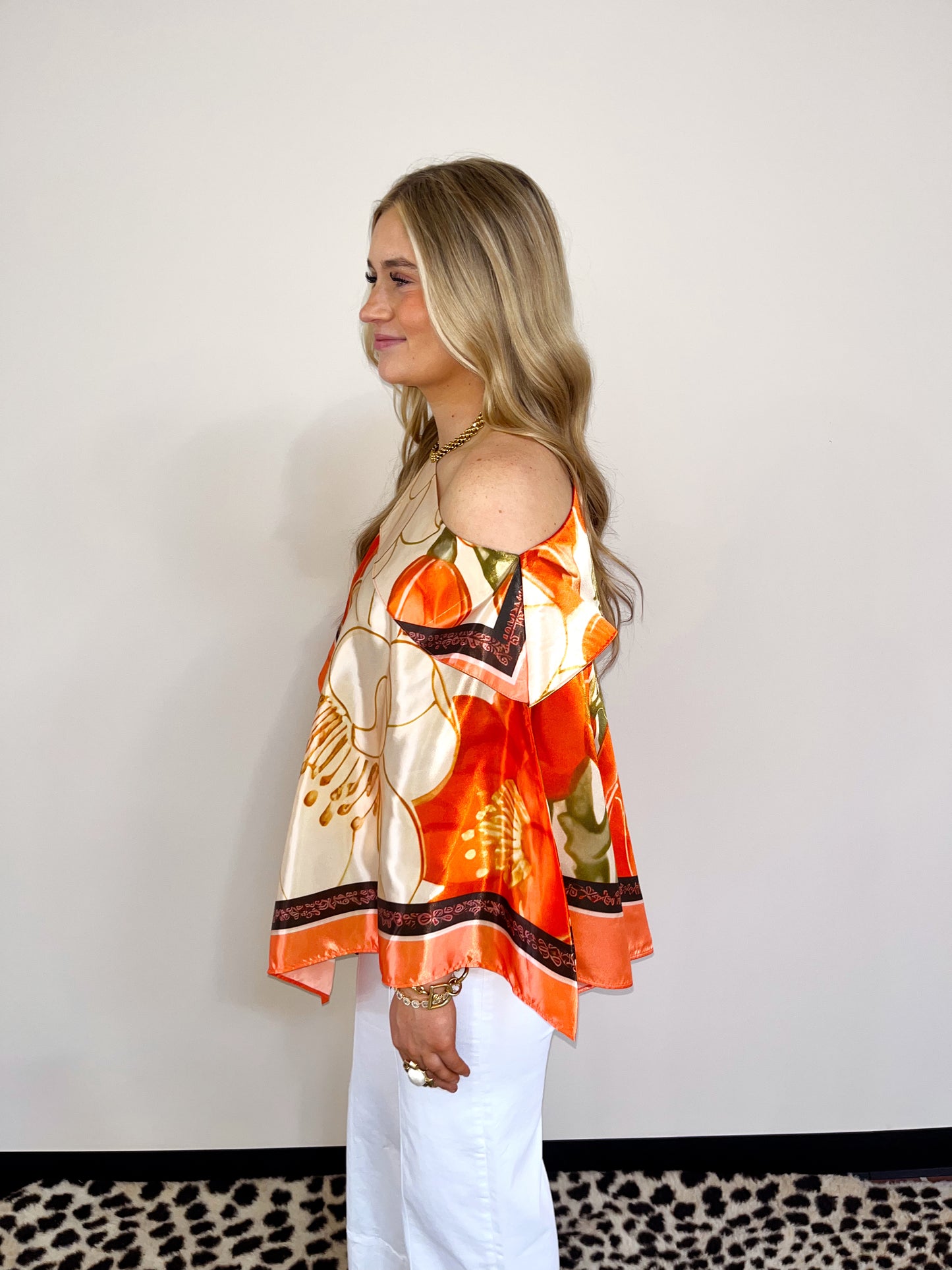 Scarf Print Blouse by Paparazzi