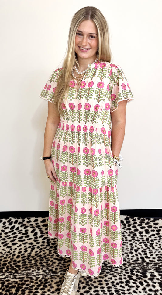 Rows of Flowers Dress by Uncle Frank