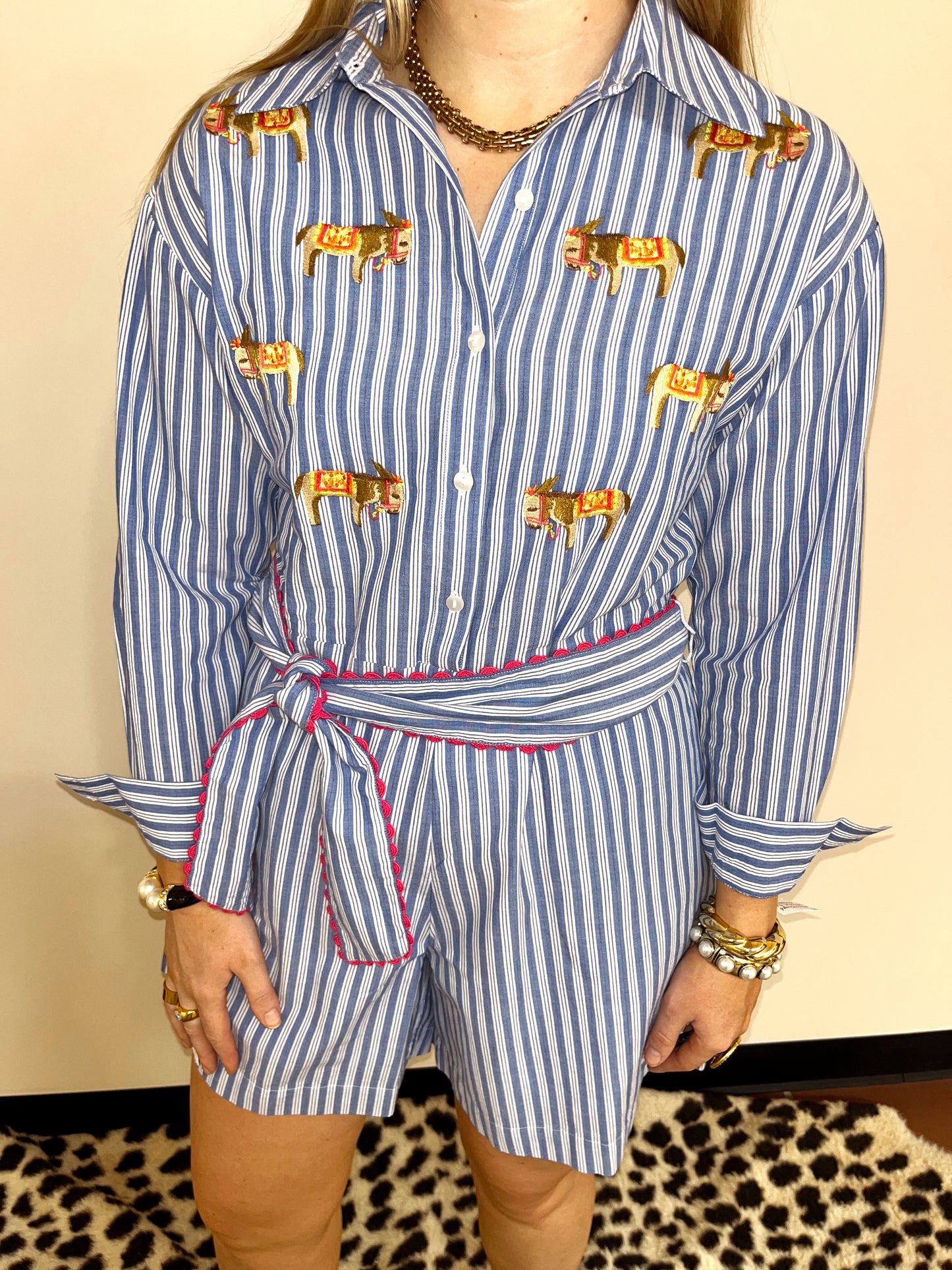 Blue Donkey Romper