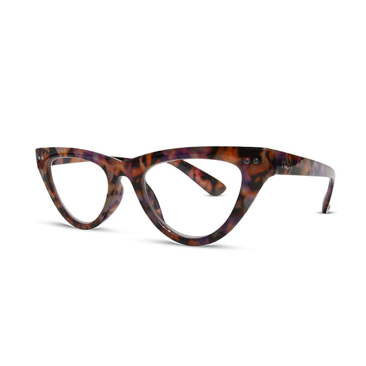 Lavendar Tortoise Cat Eye Readers