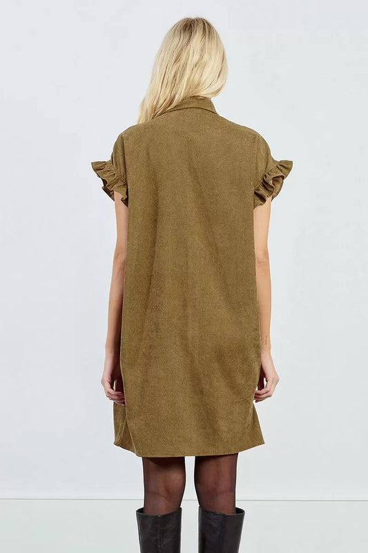 Ruched Yoke Shirt Dress by Lili Sidonio
