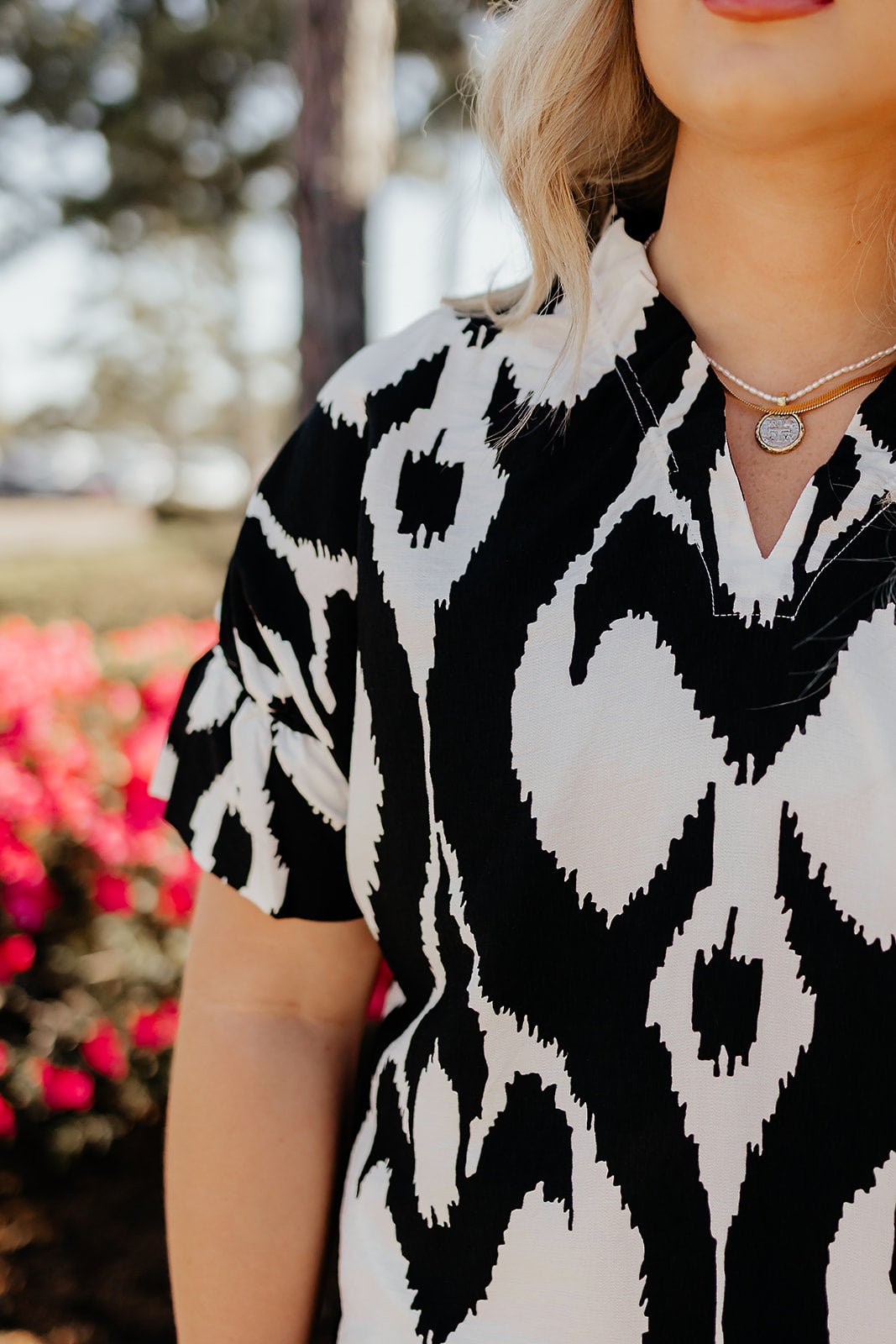 Boho Chic Black/White Dress