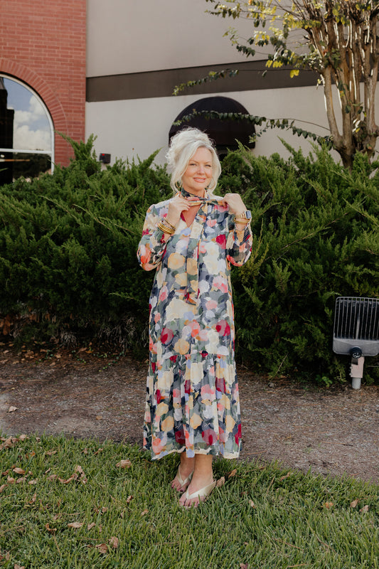 Water Color Print Maxi