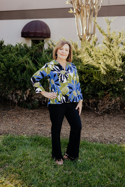 Boho Chic Multi Color Blouse