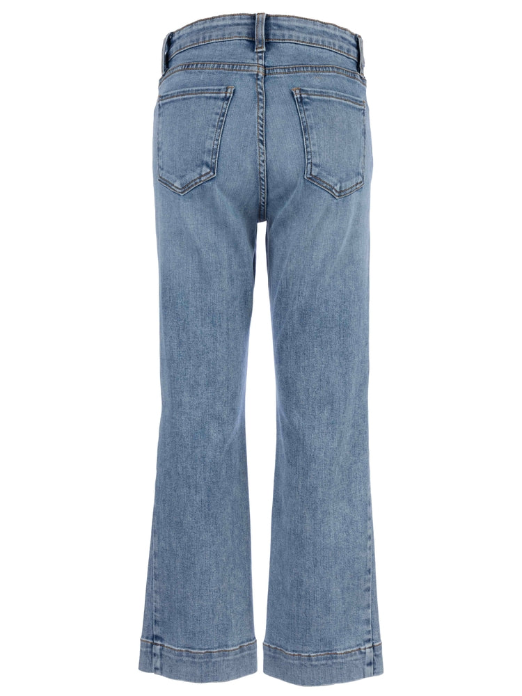 KUT Kelsy High Rise Ankle Flare - Defend Wash Medium