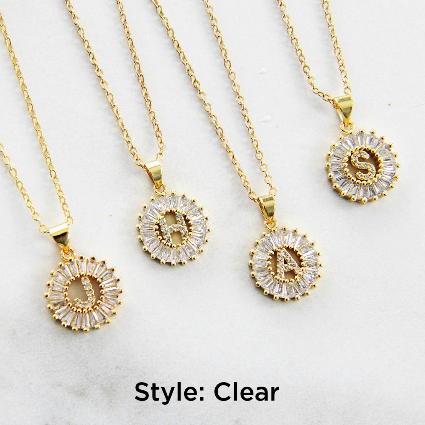Initial CZ Necklace
