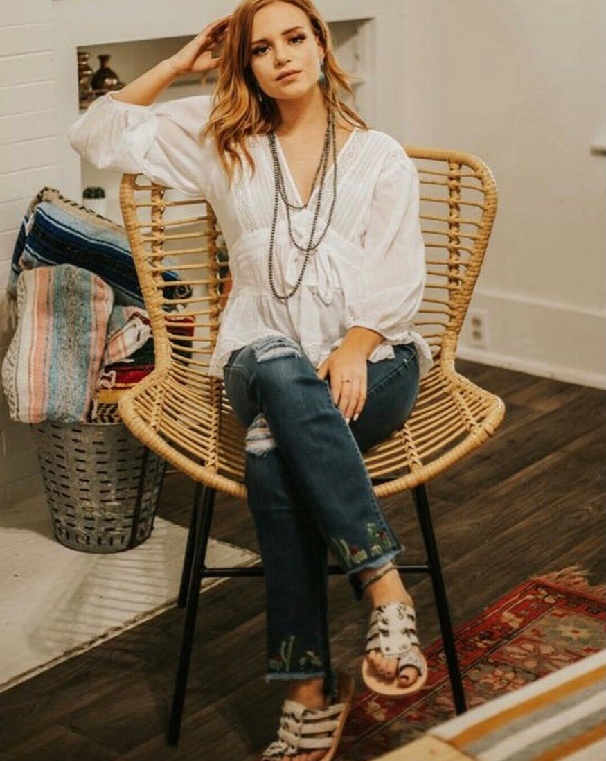 Brandy Cowhide Flats