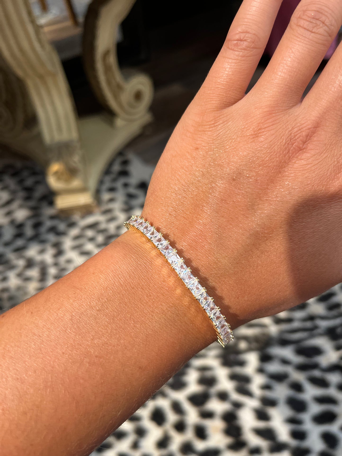 Gold Rhinestone Bangle