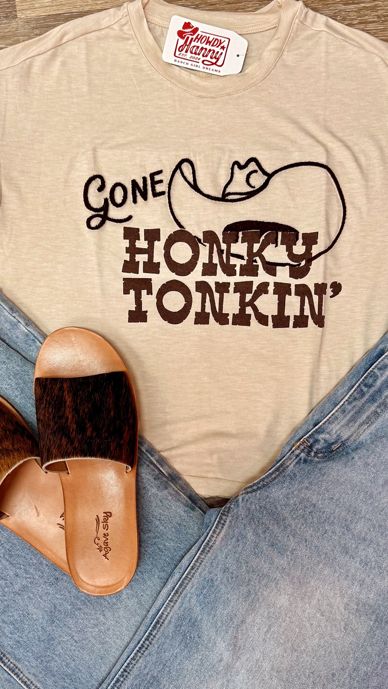 Gone Honky Tonkin' Tee by Howdy Hank