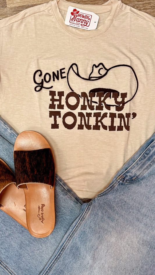 Gone Honky Tonkin' Tee by Howdy Hank