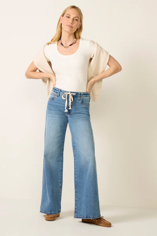 Maya High Rise Wide Leg Jean by Kut (Protect Wash Medium)