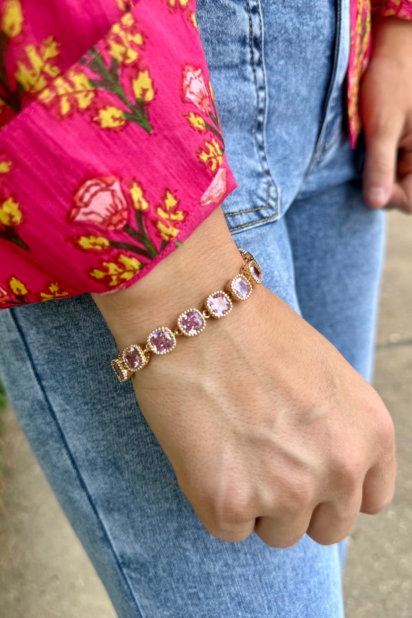 Gold Multi Stone Bracelet