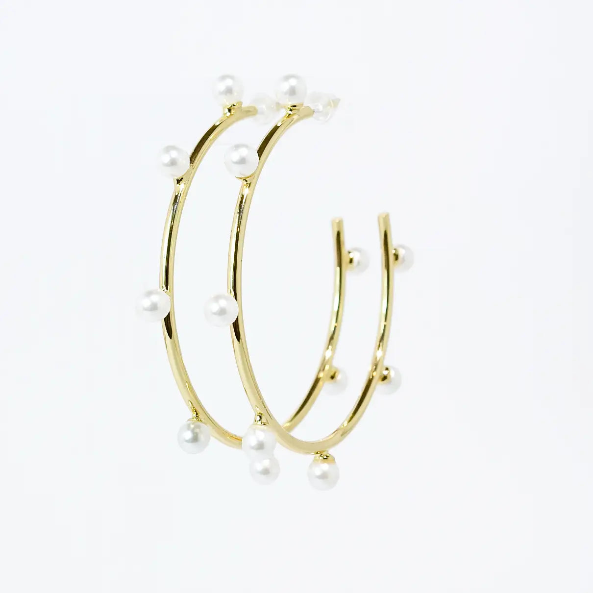 Celeste Pearl Hoop by Treasure Jewels